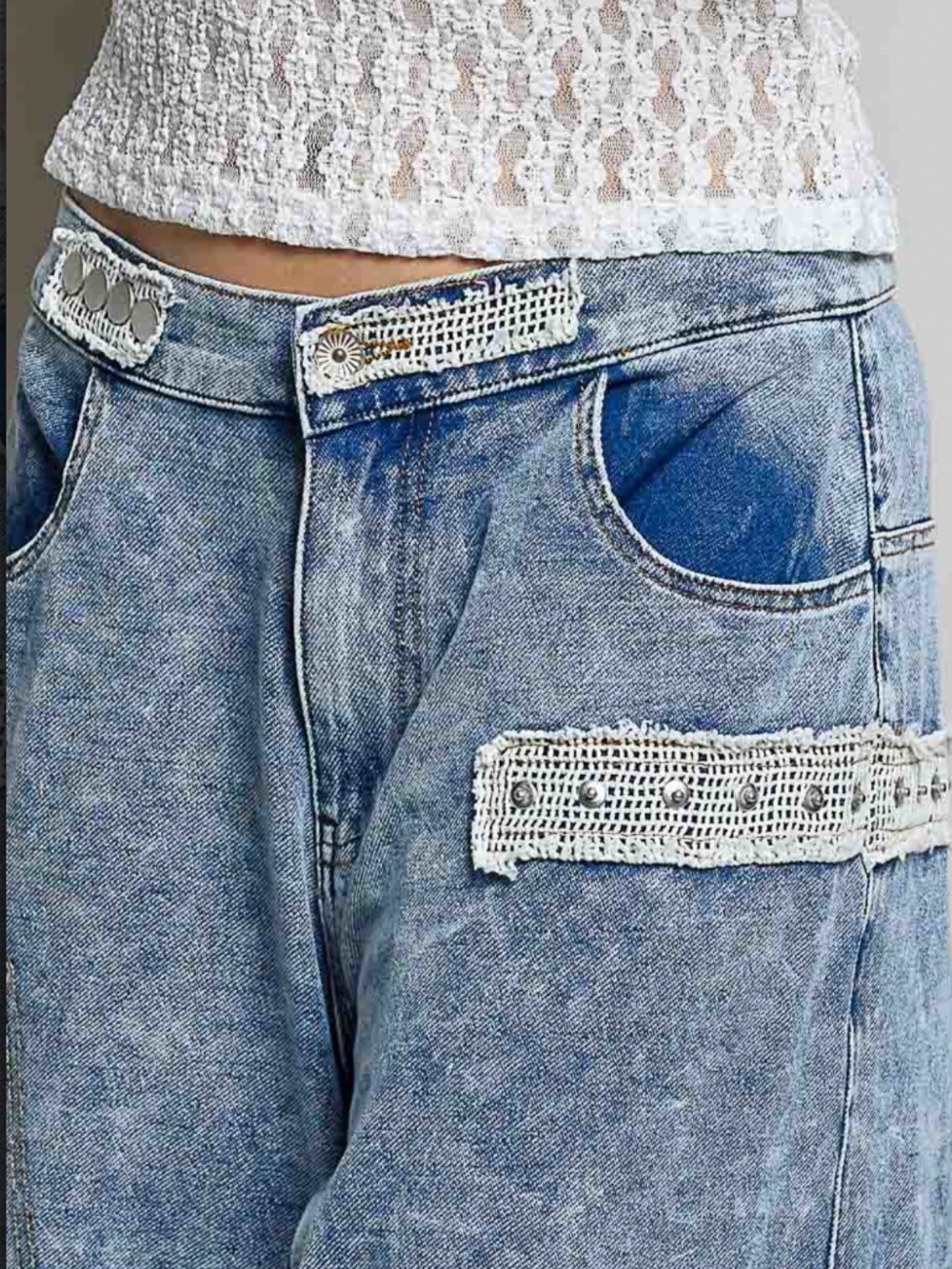 ❤️ POL “ DANI ” POL Denim Twill Wide Leg Pant 51 - Picture 5 of 6